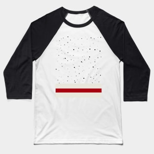 Cozy Christmas Red & Grey Stripe Wool Baseball T-Shirt